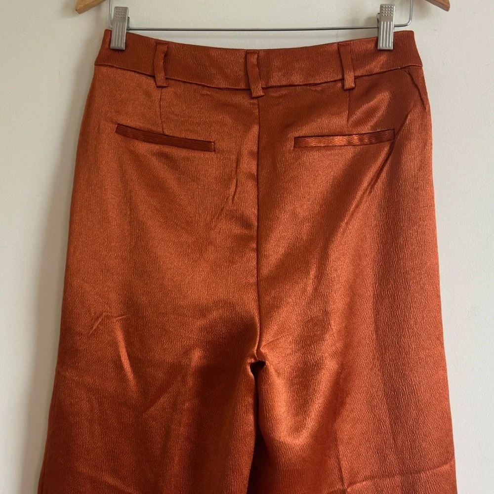 New York & Company Satin Orange Bermuda Shorts